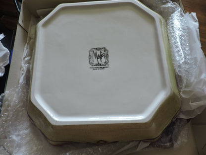 Media Brand Fortunoff 13" Dinner Set (Platter and Bowl) Fruit Pattern