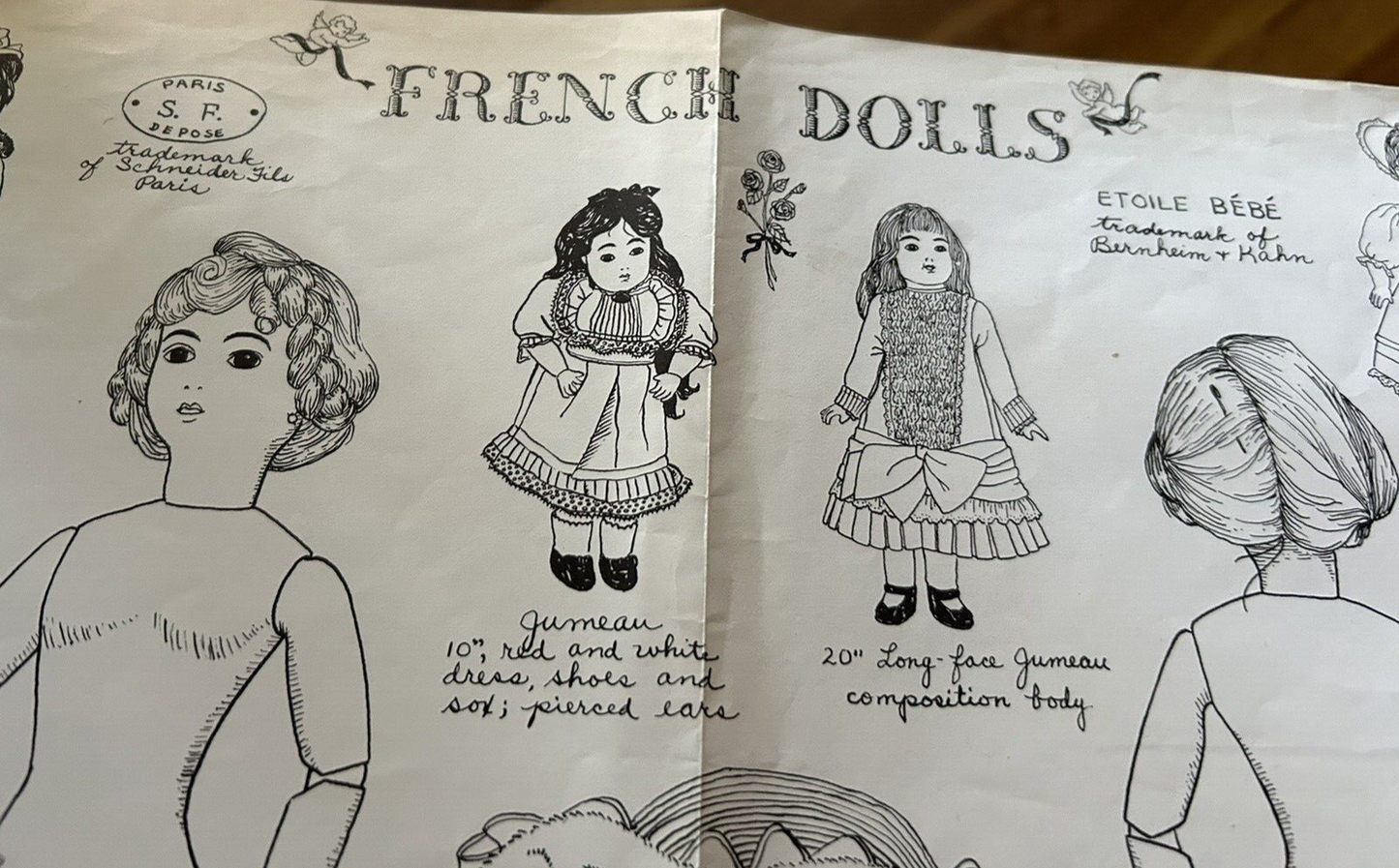 FRENCH DOLLS  1979 BY SANDY WILLIAMS--SCHNEIDER FILA PARIS