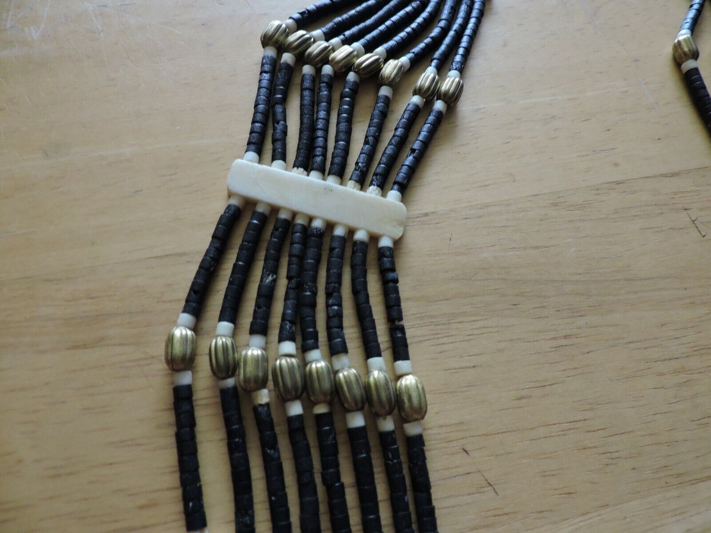 Pawnee Tribe Artist Created : Beaded Belt (32 INCHES Long) Brown and Tan