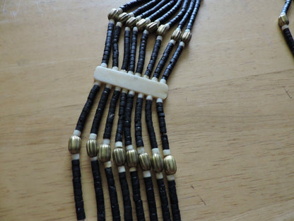 Pawnee Tribe Artist Created : Beaded Belt (32 INCHES Long) Brown and Tan