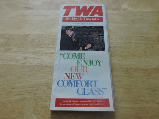TWA Worldwide Timetable Effective June 1, 1993