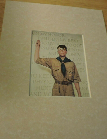 NORMAN ROCKWELL " ON MY HONOR" 6X4 POST CARD MATTED