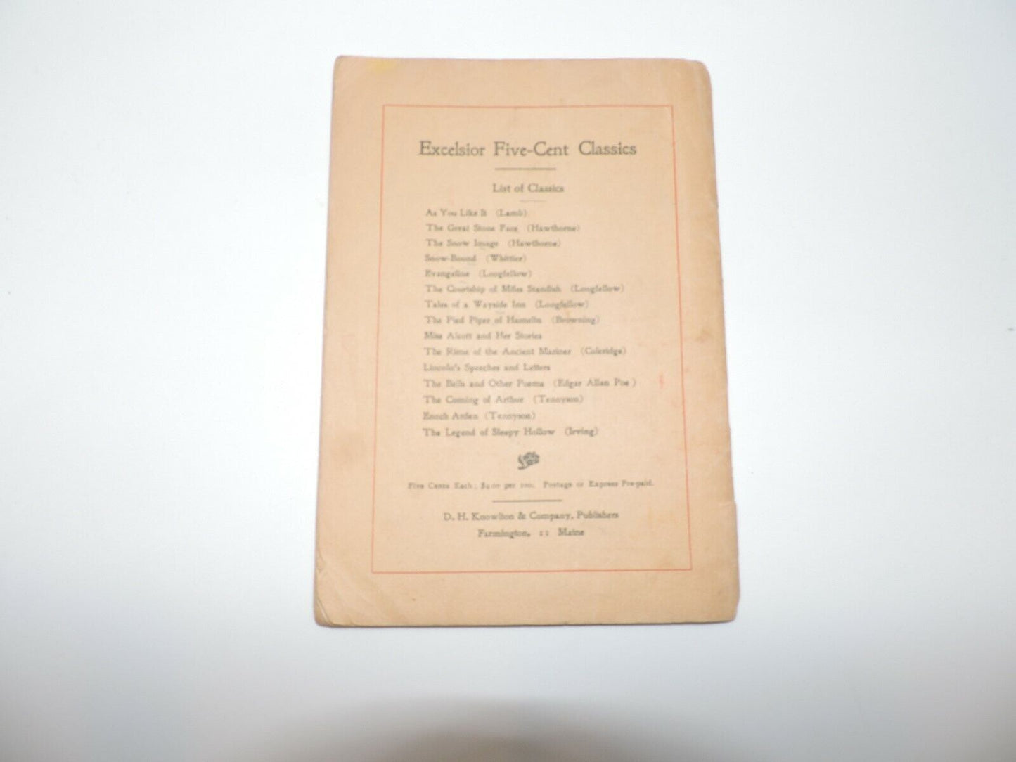 Excelsior Classics The Courtship of Miles Standish