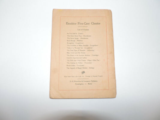Excelsior Classics The Courtship of Miles Standish