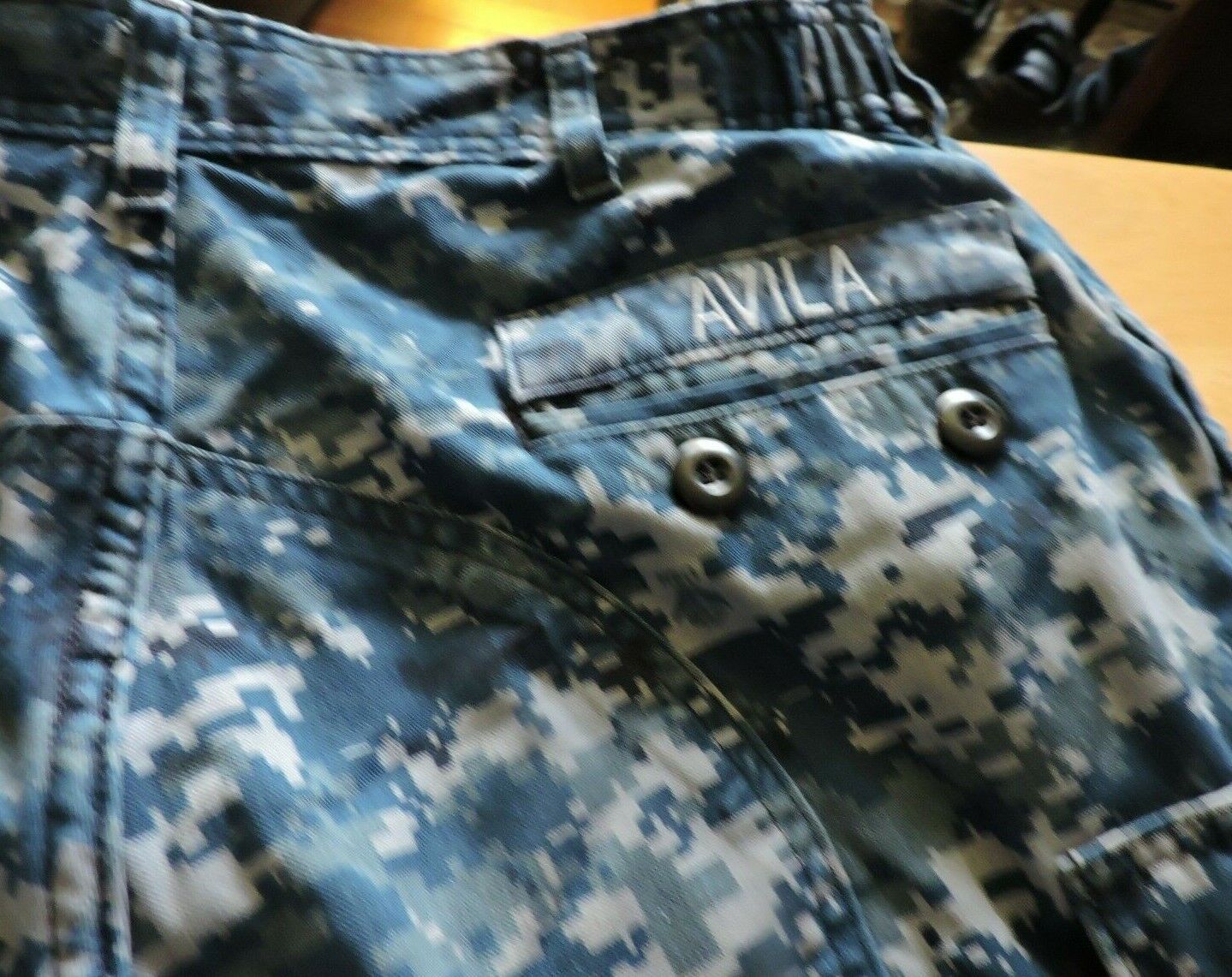 MILITARY ISSUE NAVY BLUE CAMOFLOUGE PANTS 32 INCH WAIST 29 INSEAM