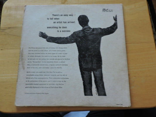 Pats Great Hits Vinyl Album (Pat Boone)