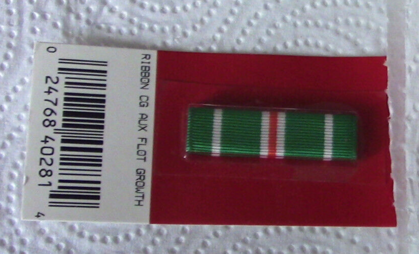 U S Coast Guard Auxiliary (USCGA) Ribbon: Flot Growth