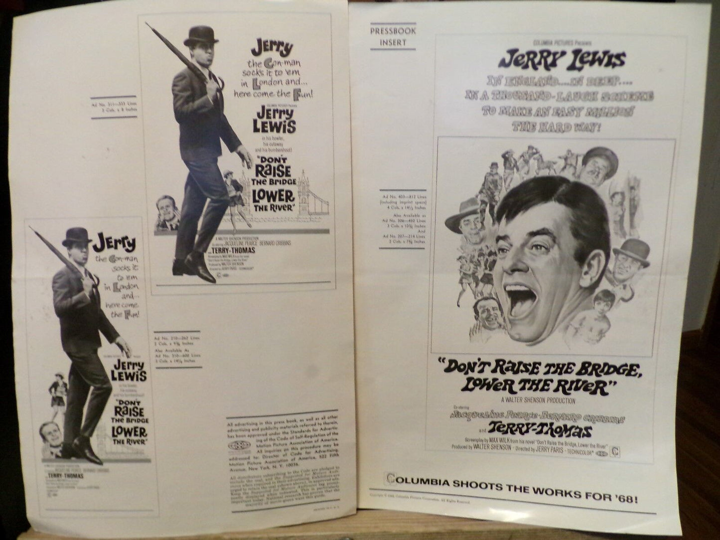 1968 Dont Raise The Bridge, Lower the River Pressbook-Jerry Lewis