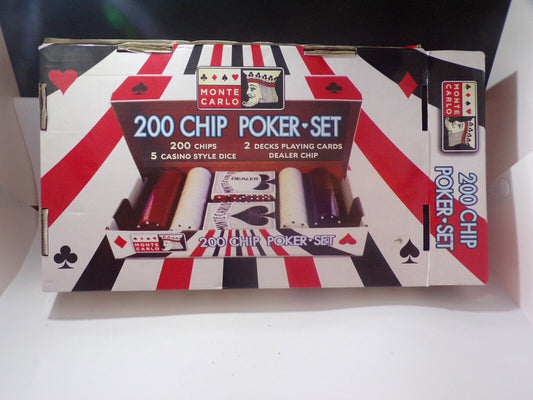 Monte Carlo 200 Chip Poker Set (NIB)