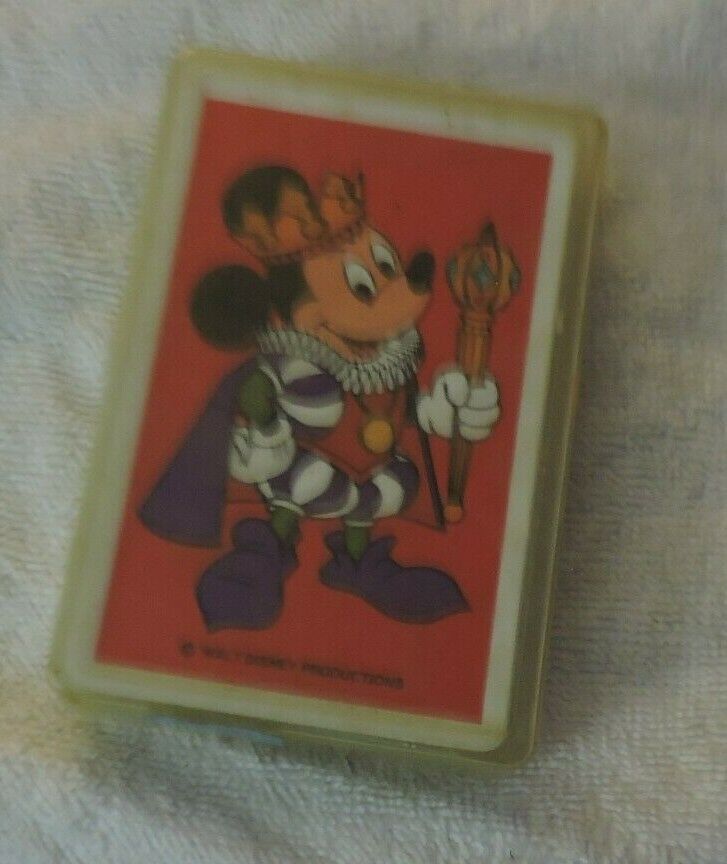 MICKEY MOUSE PLAYING CARDS IN PLASTIC CASE