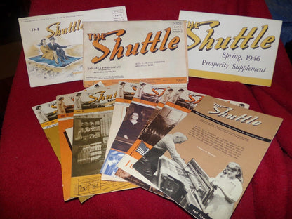Lot of "The Shuttle" newsletters 1942 to 1948 Maysville Guild of Home Weavers