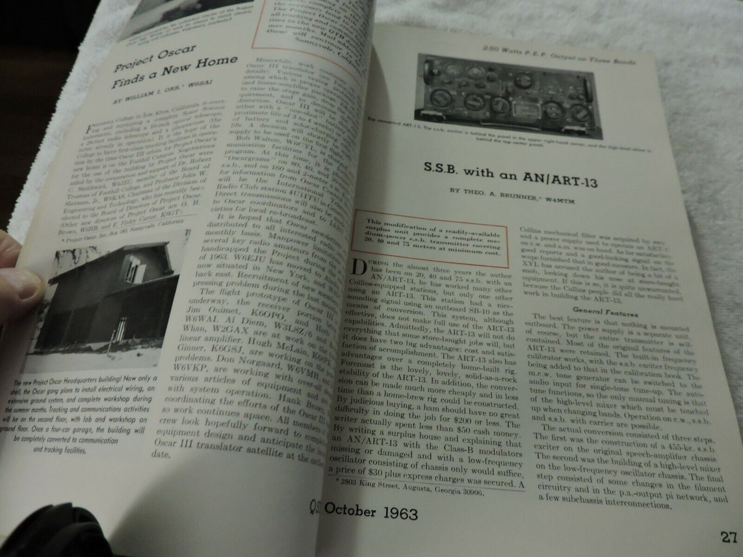 QST AMATEUR RADIO MAGAZINE OCTOBER  1963