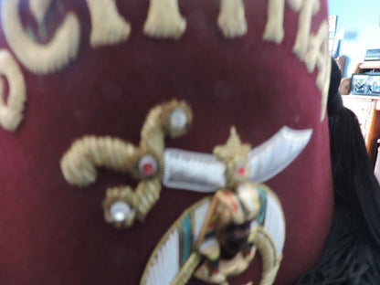 SCIMITAR FEZ  SIZE 71/4  (SHRINER HAT WITH RAISED LOGO)