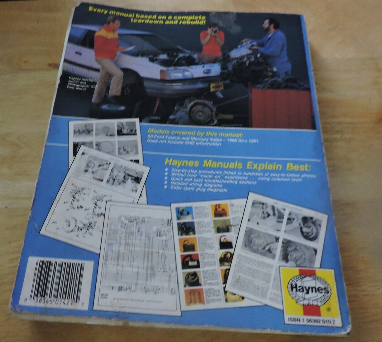 FORD TAURUS & MERCURY SABLE 1986 THRU 1991 REPAIR MANUAL