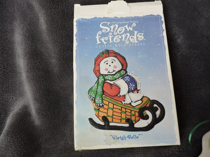 1998 Longaberger Pottery Snow Friends Cookie Mold Series - Sleigh Belle - NIB!