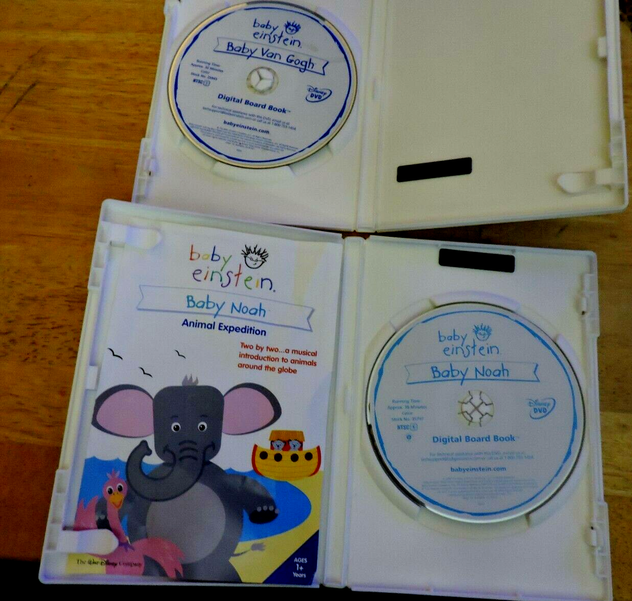 baby einstein SET OF TWO DVDs: BABY VAN GOGH & BABY NOAH AGES 1+