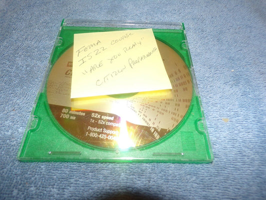 Fema IS22 Course "Are You Ready?" Citizen Preparedness CD