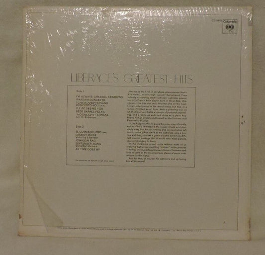 Liberace's Greatest Hits Vinyl Album 33 1/3 RPM