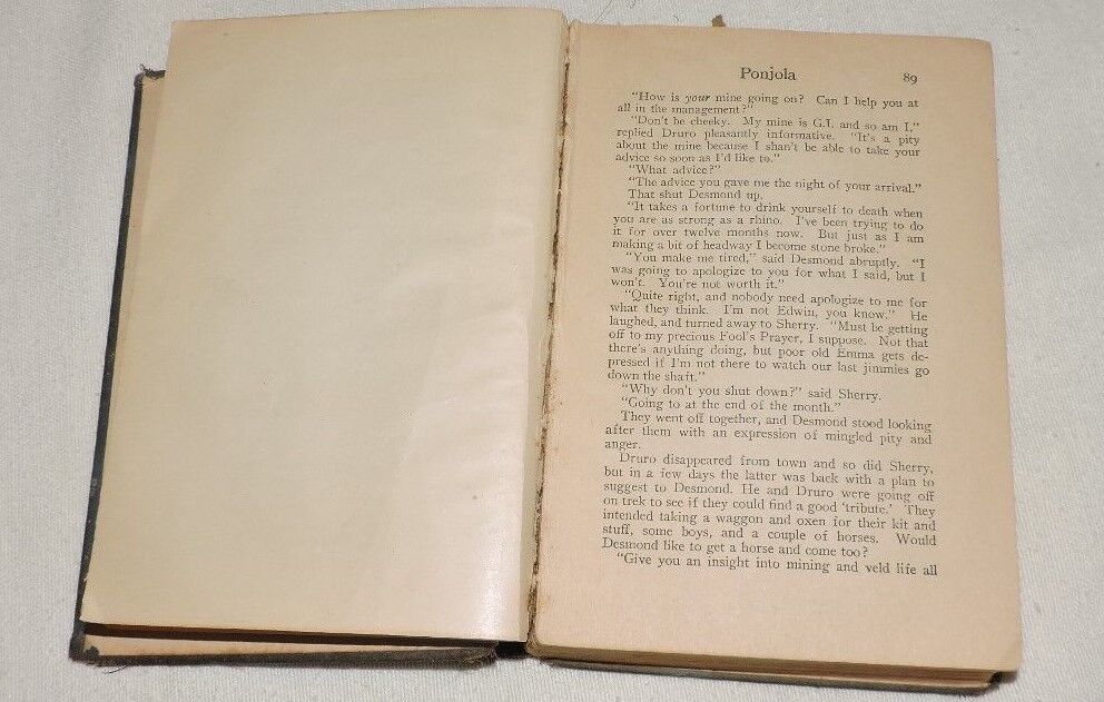 Vintage (1923) Book: Ponjola By Synthia Stockley