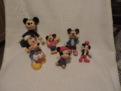 Mickey Mouse Collectable Figurines 6 pieces