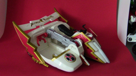 Bandai Brand White Power Rangers Motor Cycle with Sidecar