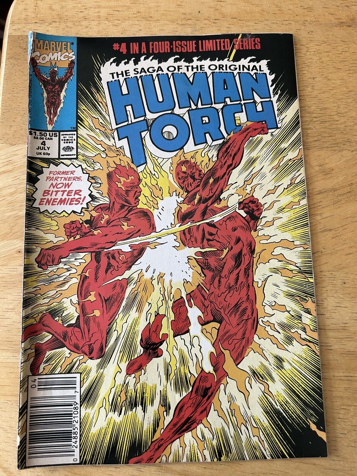 Marvel Comics:  The Saga of the Original Human Torch Issue #4, July, 1990