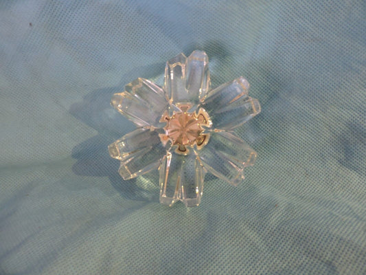 Lenox Quartz Crystal Starburst shape Clock Paperweight