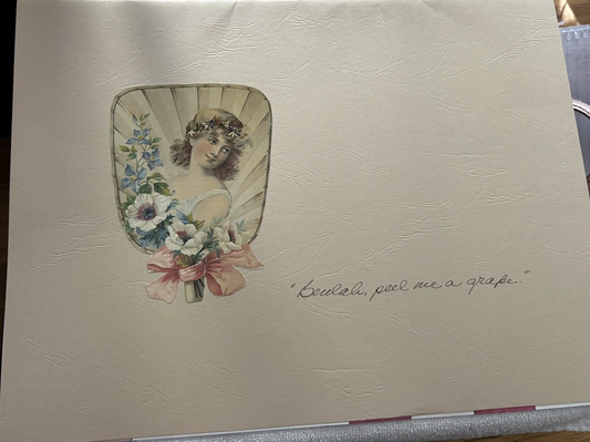 THREE SHEETS OF BEAUTIFUL OUTFITS--NO DOLL--BEULALI PEEL ME A GRAPE