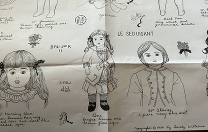 FRENCH DOLLS  1979 BY SANDY WILLIAMS--SCHNEIDER FILA PARIS