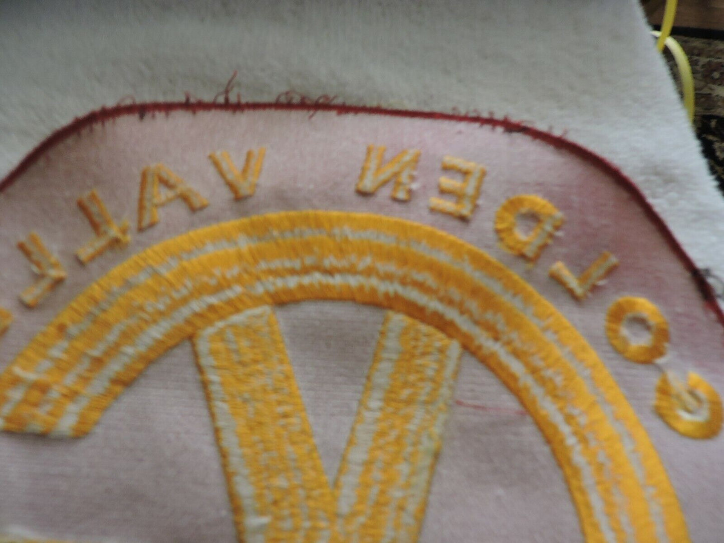 GOLDEN VALLEY SWIM CLUB COAT PATCH 8 INCHES ROUND USED