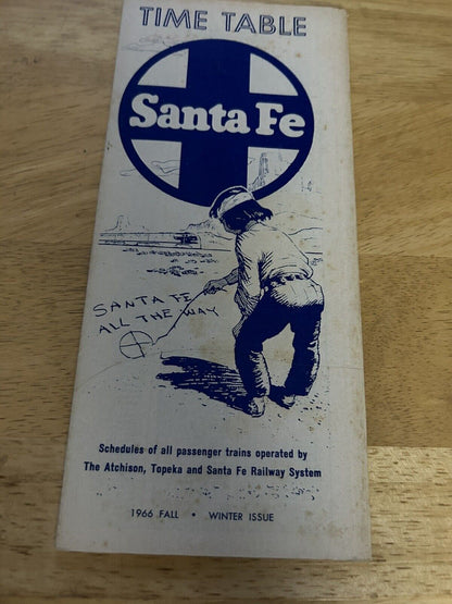 SANTA FE TIMETABLE 1966 FALL/WINTER
