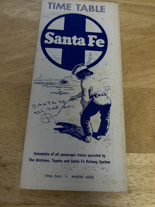 SANTA FE TIMETABLE 1966 FALL/WINTER