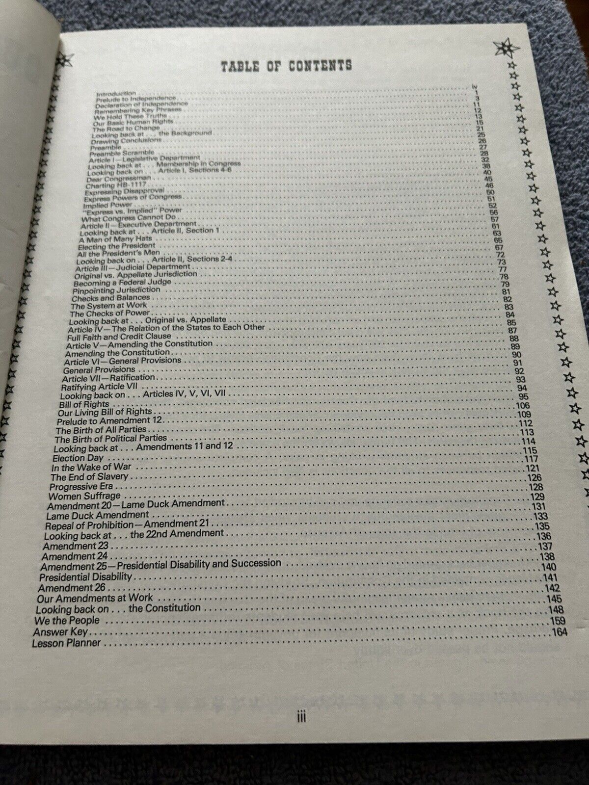 OUR LIVING CONSTITUTION THEN AND NOW BY JERRY ATEN 1987