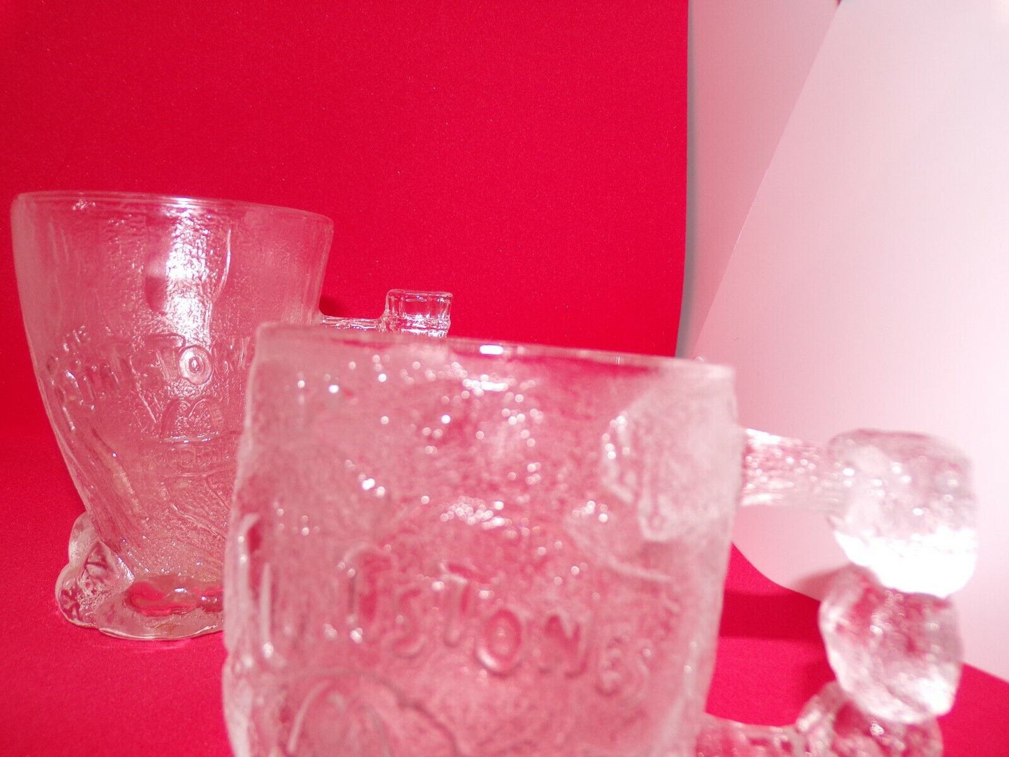 McDonald Flintstone Glass Mugs  set of 3