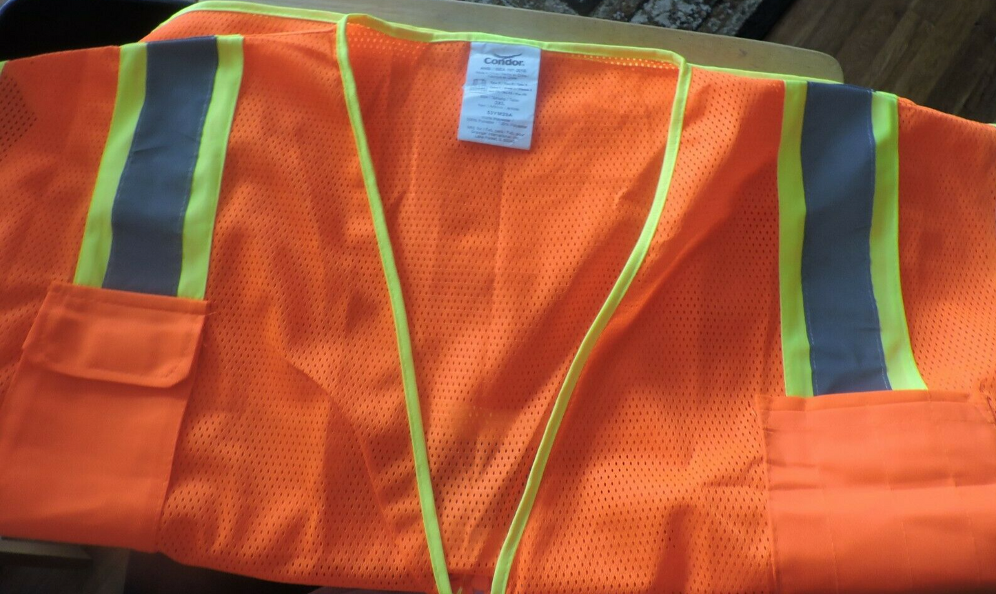 CONDOR SIZE 3X REFLECTIVE SAFETY VEST--NEW