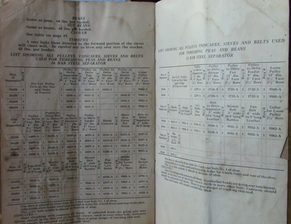 "Saves the Farmers Grain" Threshing Instructions 1925