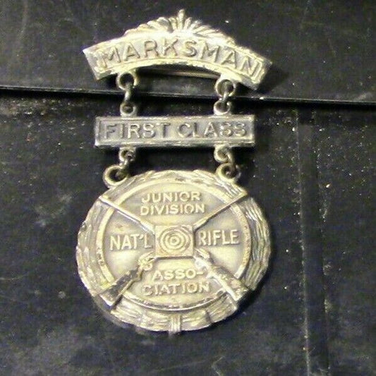 Vintage NRA Junior Division Marksman 1st Class Badge