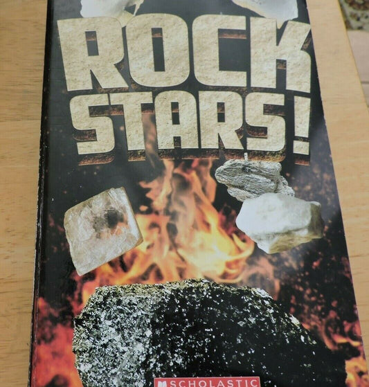 ROCK STARS! SCHOLASTIC BOOK WITH COLLECTION OF 9 ROCKS 2015