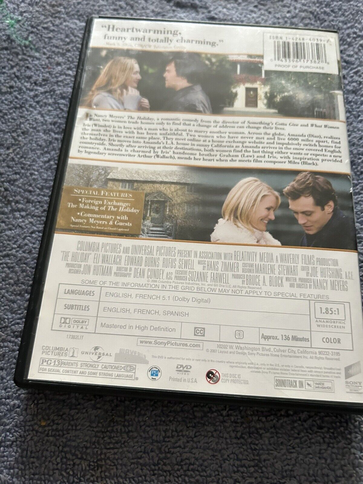 THE HOLIDAY--- CAMERON DIAZ-KATE WINSLET-JUDE LAW-JACK BLACK-2006