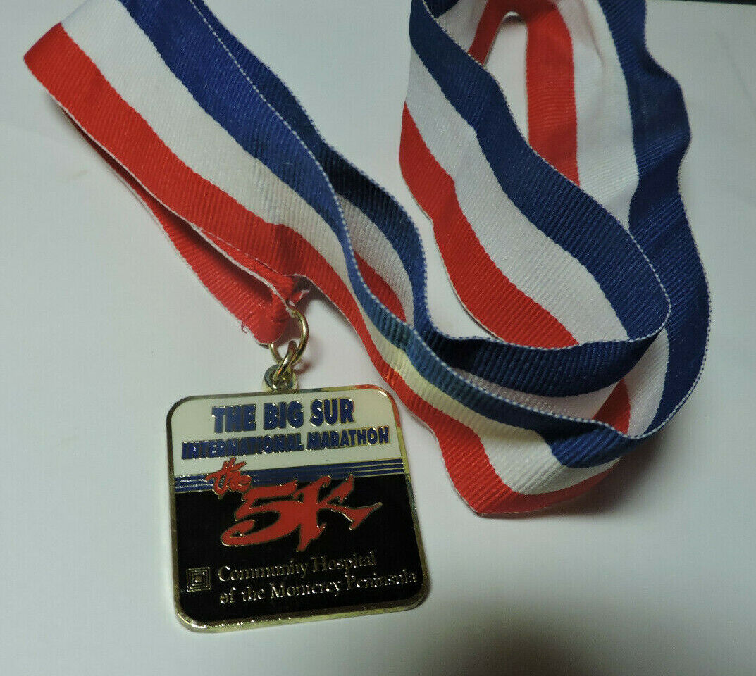 The Big SUR International Marathon Medal with Red/White & Blue Ribbon