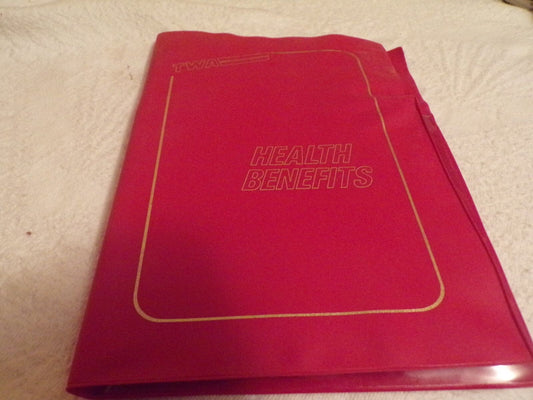 Vintage 1990 TWA Health Benefits Information Booklets