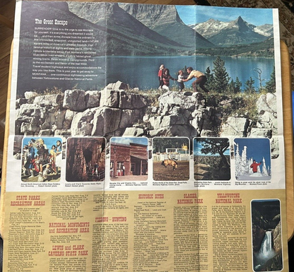 MONTANA OFFICIAL 1971 HIGHWAY MAP: The Big Sky Country - Very Good Condition