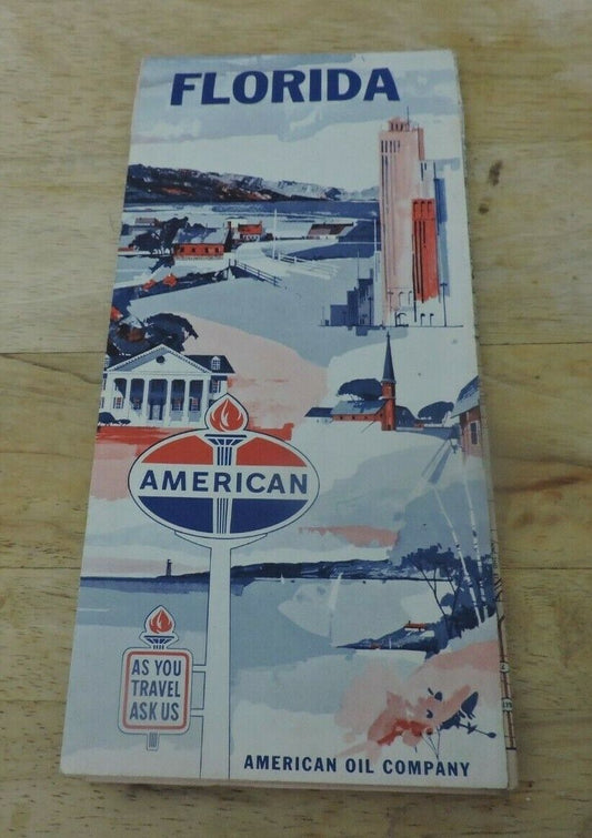 Florida American Oil Company Road Map unknown date