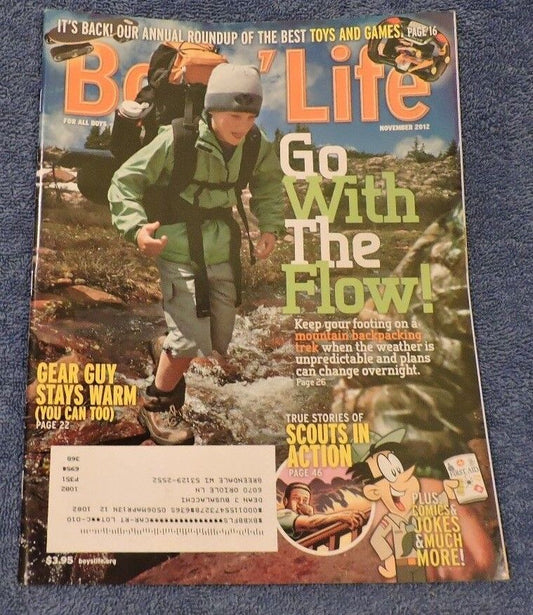 BSA Boy's Life November 2012 Issue Featuring Mountain Backpacking
