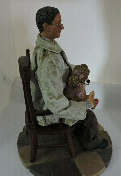 DOCTOR WITH YOUNG GIRL FIGURINE--NOT MARKED OR DATED
