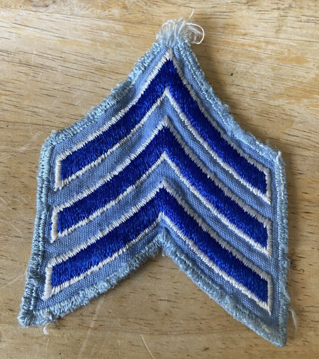 Blue on Blue with White Outlines Sgt.Stripe