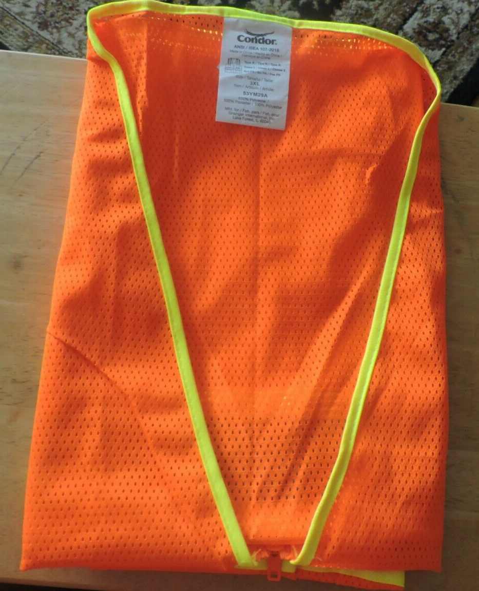 CONDOR SIZE 3X REFLECTIVE SAFETY VEST--NEW