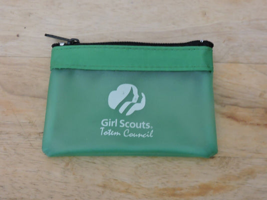 Girl Scouts Totem Council Plastic Coin Pouch 4.5 x 3 inches