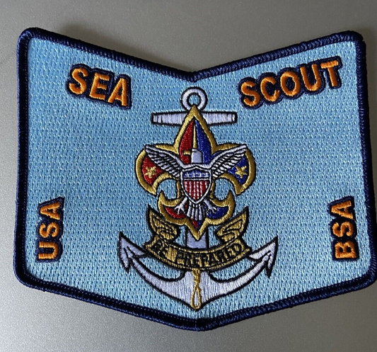 BSA: 1st Issue (100 sets made) Sea Scout/Sea Badge Pocket and Flap Patch Set