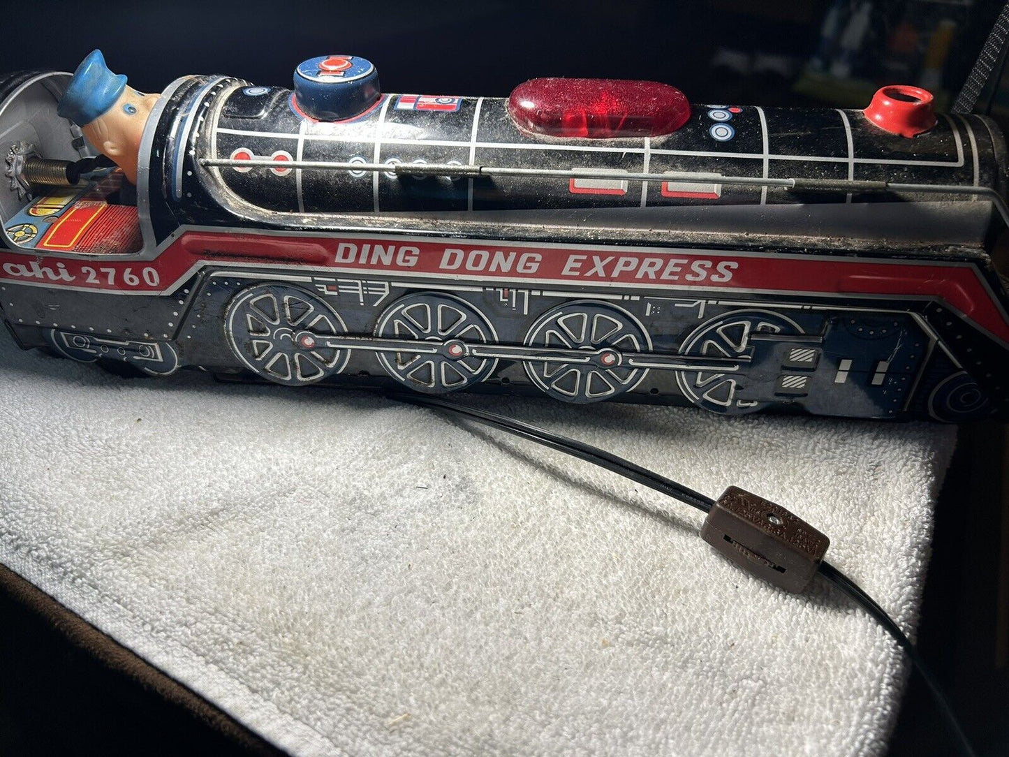 DING DONG EXPRESS RAILROAD LAMP 17X3X6 INCHES WORKING